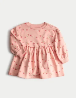 Cotton Rich Strawberry Print Jersey Dress (0-3 Yrs)