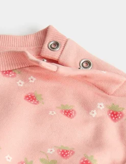 Cotton Rich Strawberry Print Jersey Dress (0-3 Yrs)
