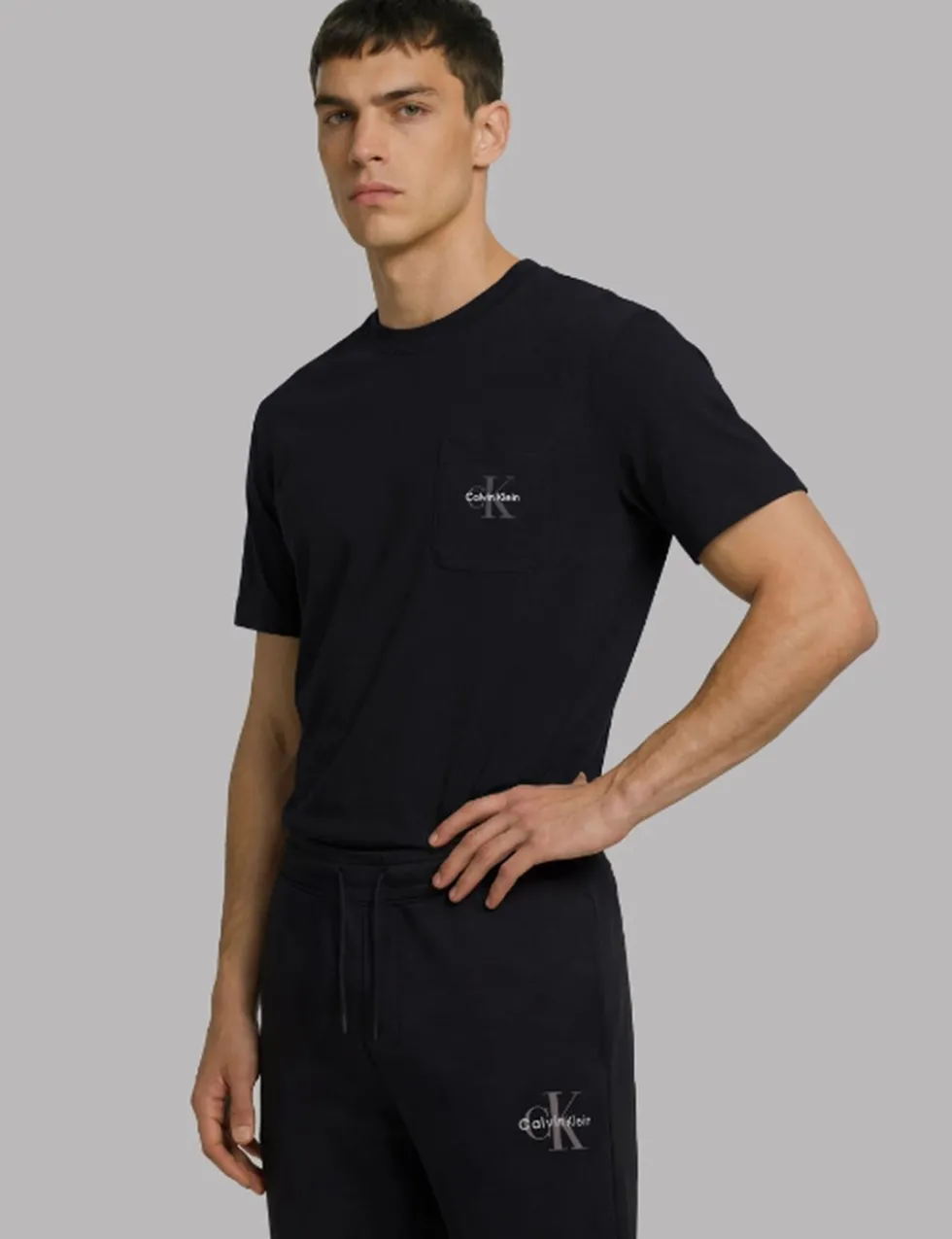Cotton Rich Stretch Crew Neck Sleep Top