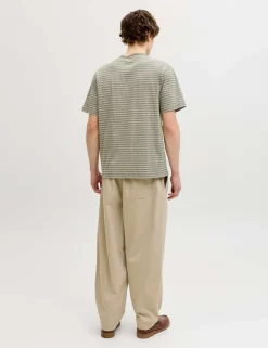 Cotton Rich Striped Crew Neck T-Shirt