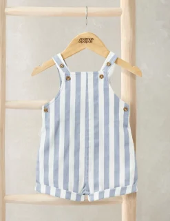 Cotton Rich Striped Dungarees (0-3 Years)