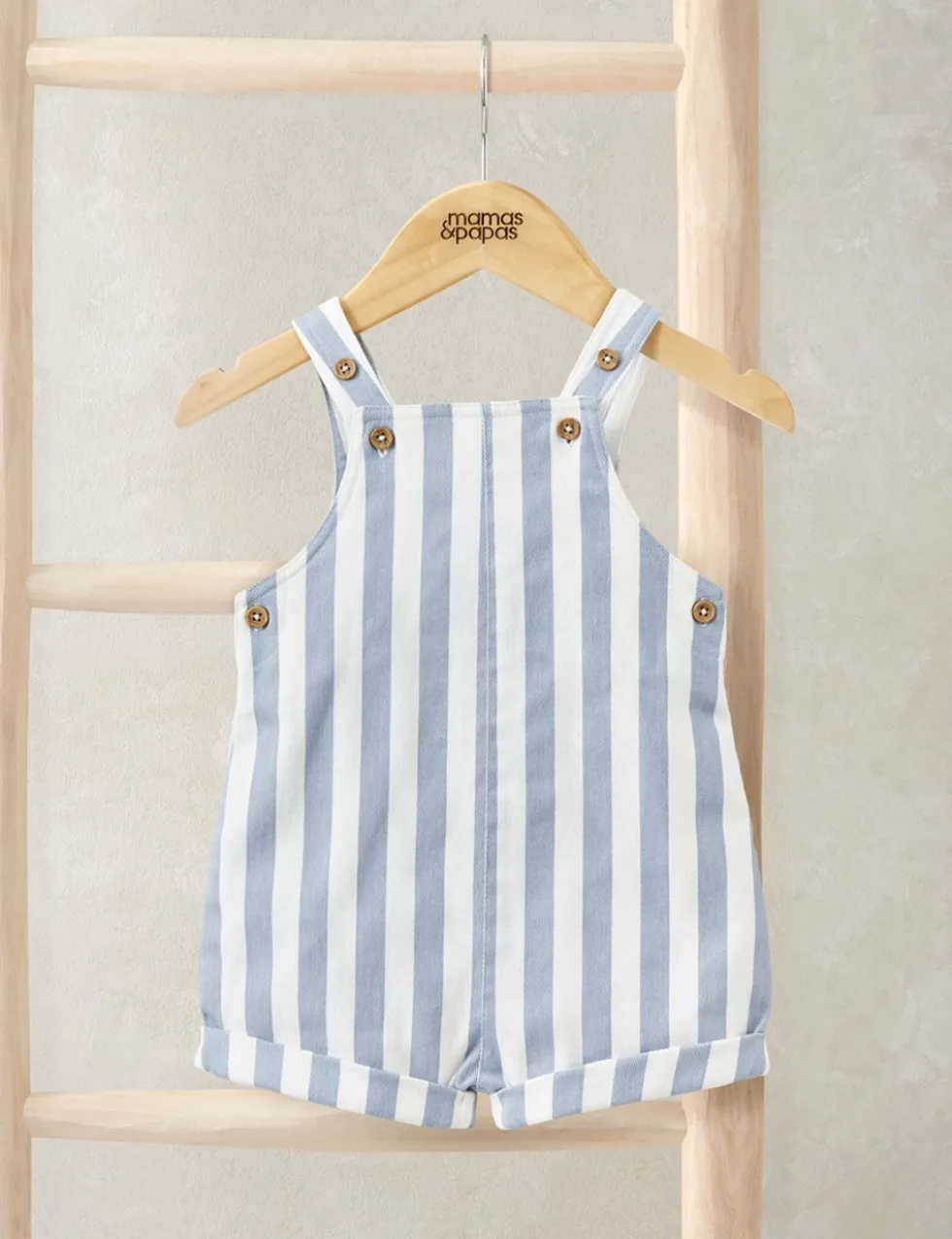 Cotton Rich Striped Dungarees (0-3 Years)