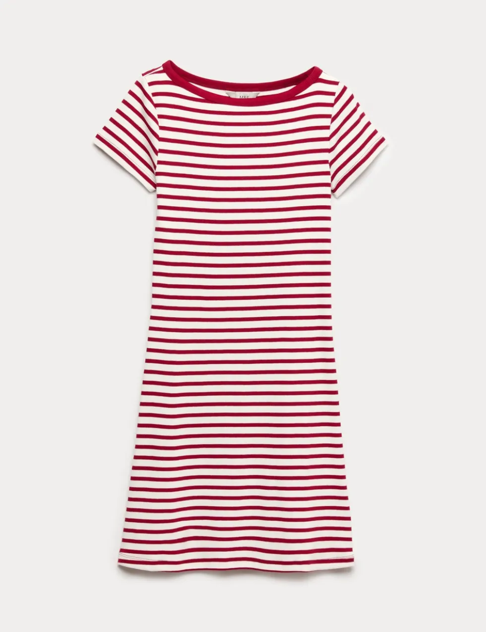 Cotton Rich Striped Mini Column Dress