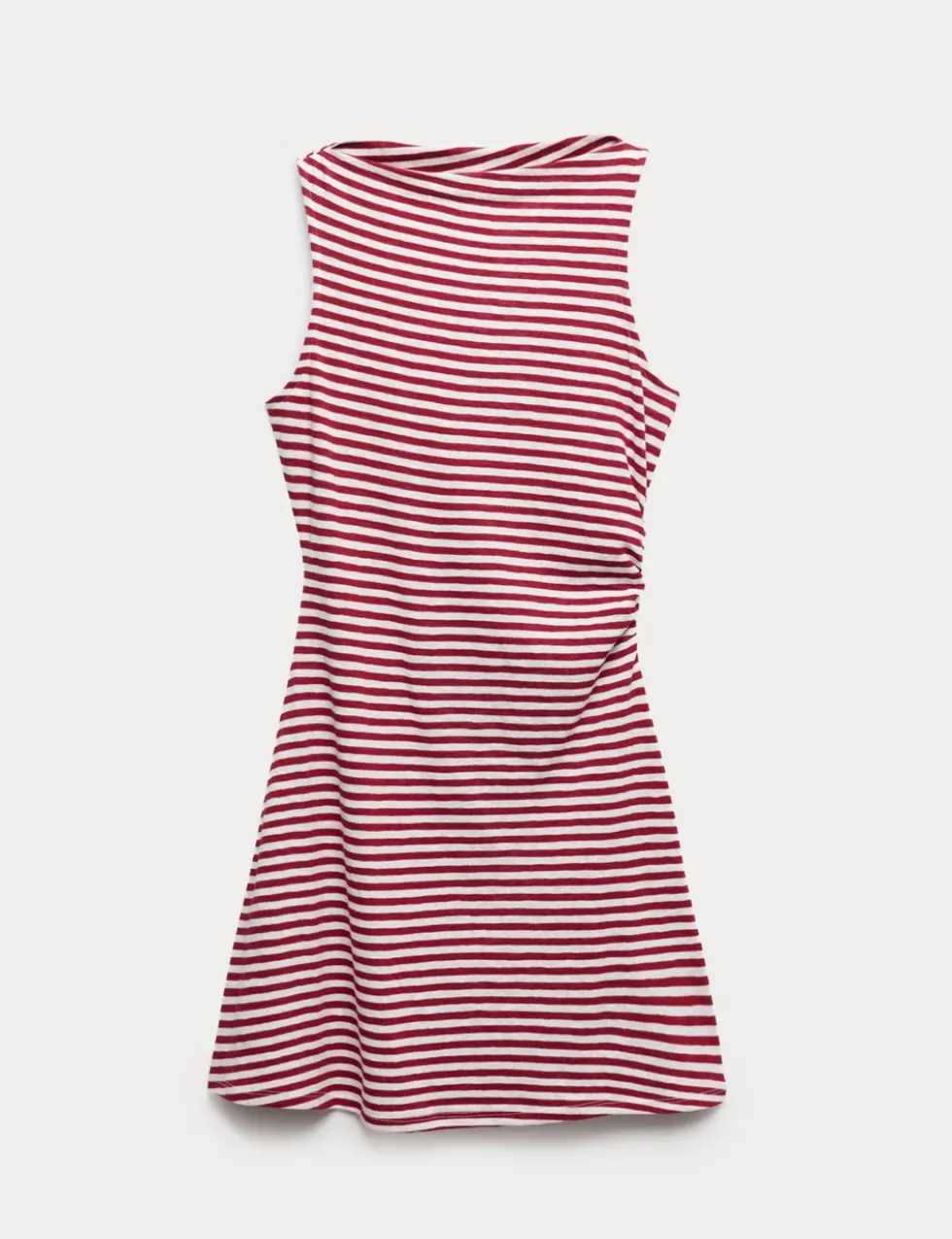 Cotton Rich Striped Mini Column Dress