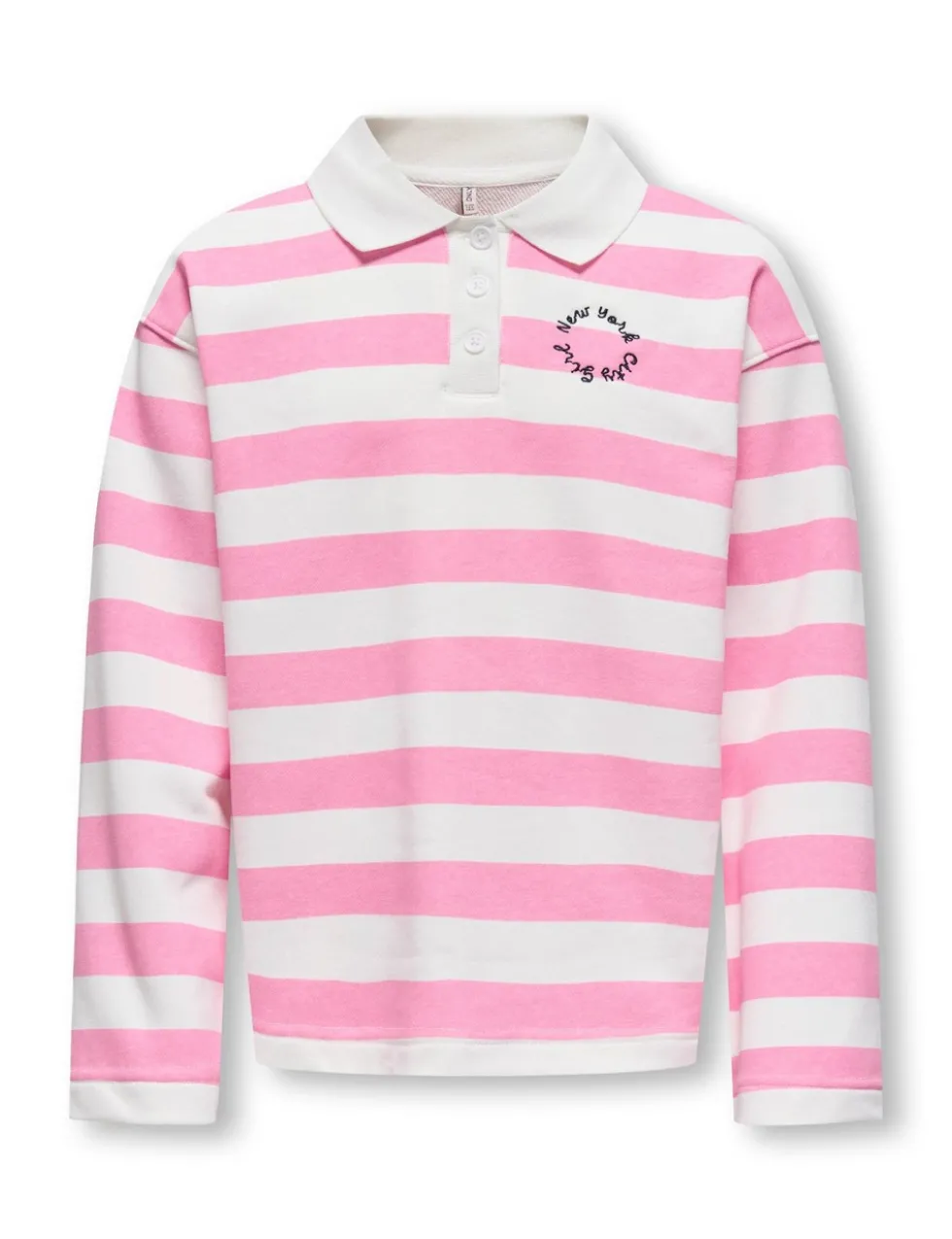 Cotton Rich Striped NYC Logo Polo Shirt (7-14 Yrs)
