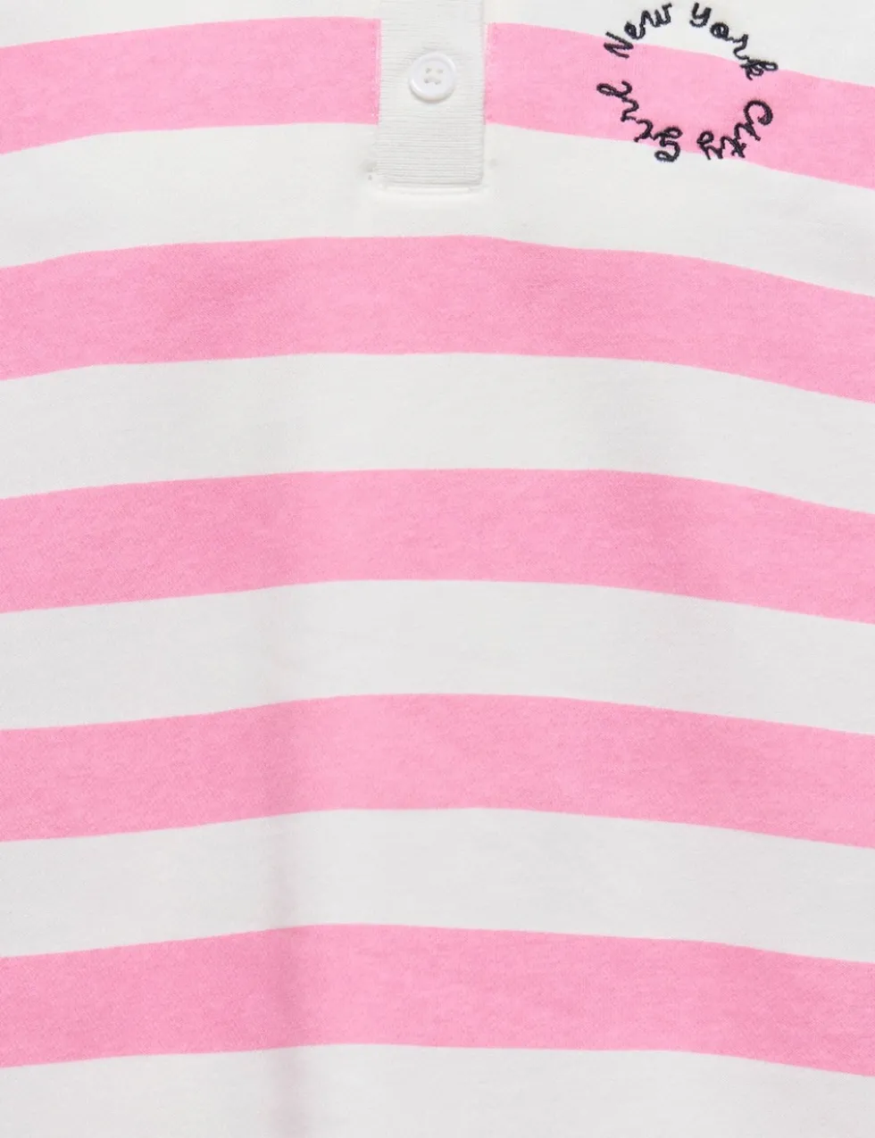 Cotton Rich Striped NYC Logo Polo Shirt (7-14 Yrs)