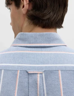 Cotton Rich Striped Oxford Shirt