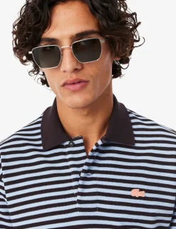Cotton Rich Striped Polo Shirt
