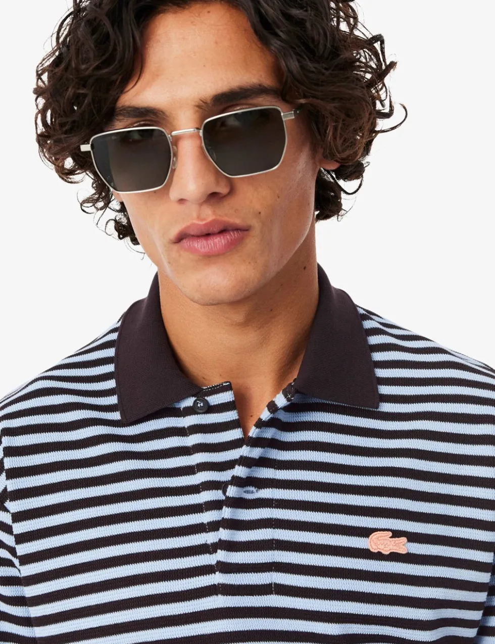 Cotton Rich Striped Polo Shirt