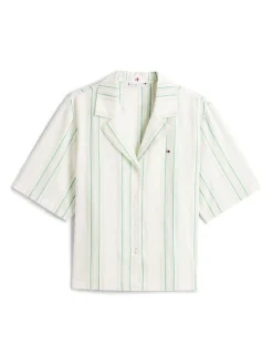 Cotton Rich Striped Pyjama Set with Linen