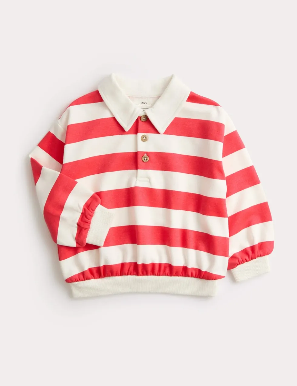 Cotton Rich Striped Rugby Sweatshirt (0-6 Yrs)
