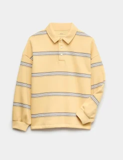 Cotton Rich Striped Rugby Sweatshirt (6-16 Yrs)