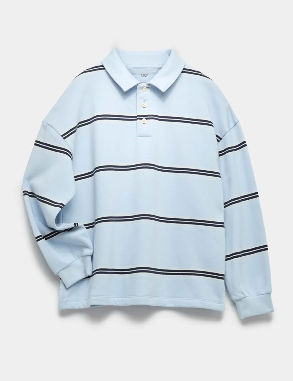 Cotton Rich Striped Rugby Sweatshirt (6-16 Yrs)