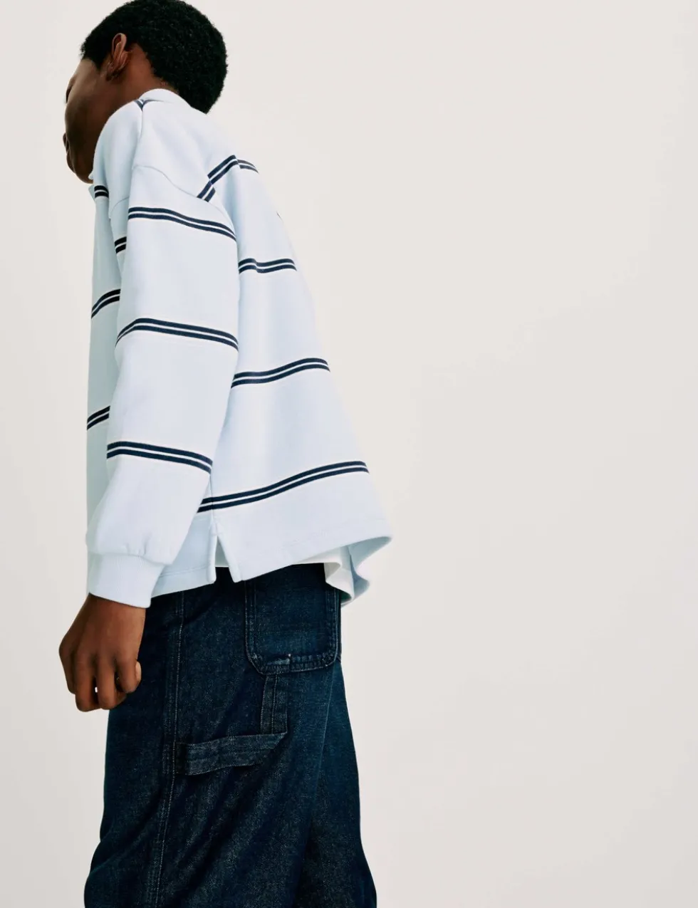 Cotton Rich Striped Rugby Sweatshirt (6-16 Yrs)