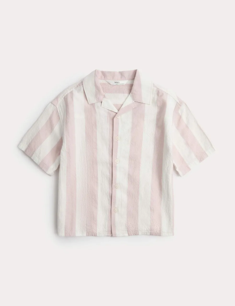 Cotton Rich Striped Seerscucker Shirt (2-8 Yrs)