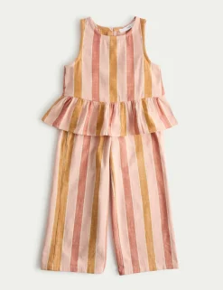 Cotton Rich Striped Top & Bottom Outfit (2-10 Yrs)
