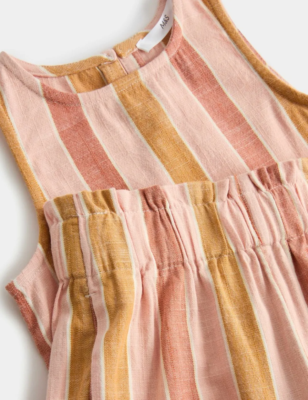 Cotton Rich Striped Top & Bottom Outfit (2-10 Yrs)