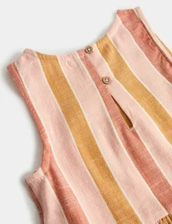 Cotton Rich Striped Top & Bottom Outfit (2-10 Yrs)