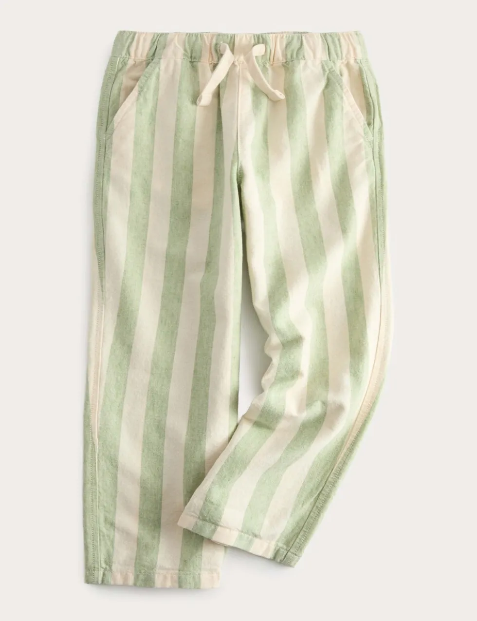 Cotton Rich Striped Trousers with Linen (2-8 Yrs)