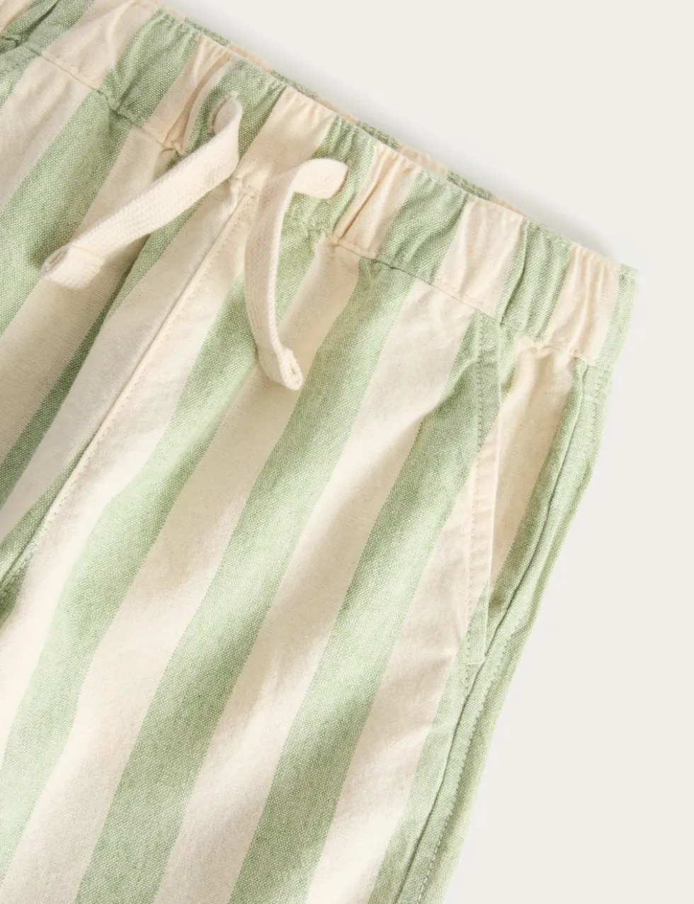 Cotton Rich Striped Trousers with Linen (2-8 Yrs)