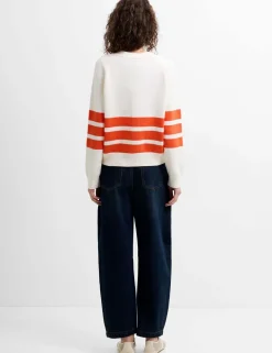 Cotton Rich Striped V-Neck Cardigan