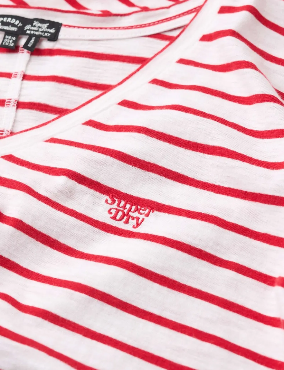 Cotton Rich Striped V-Neck T-Shirt