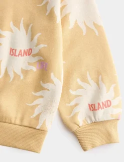Cotton Rich Sun Print Sweatshirt (2-8 Yrs)