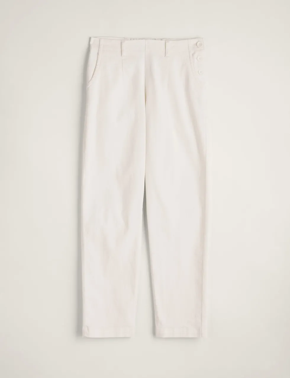Cotton Rich Tapered Ankle Grazer Trousers