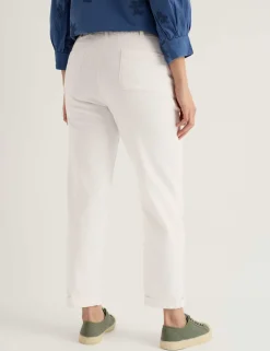 Cotton Rich Tapered Ankle Grazer Trousers