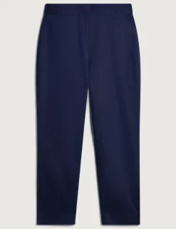 Cotton Rich Tapered Cropped Trousers