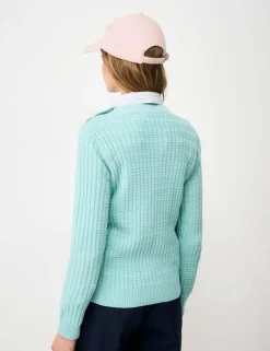 Cotton Rich Textured Button Detail Jumper