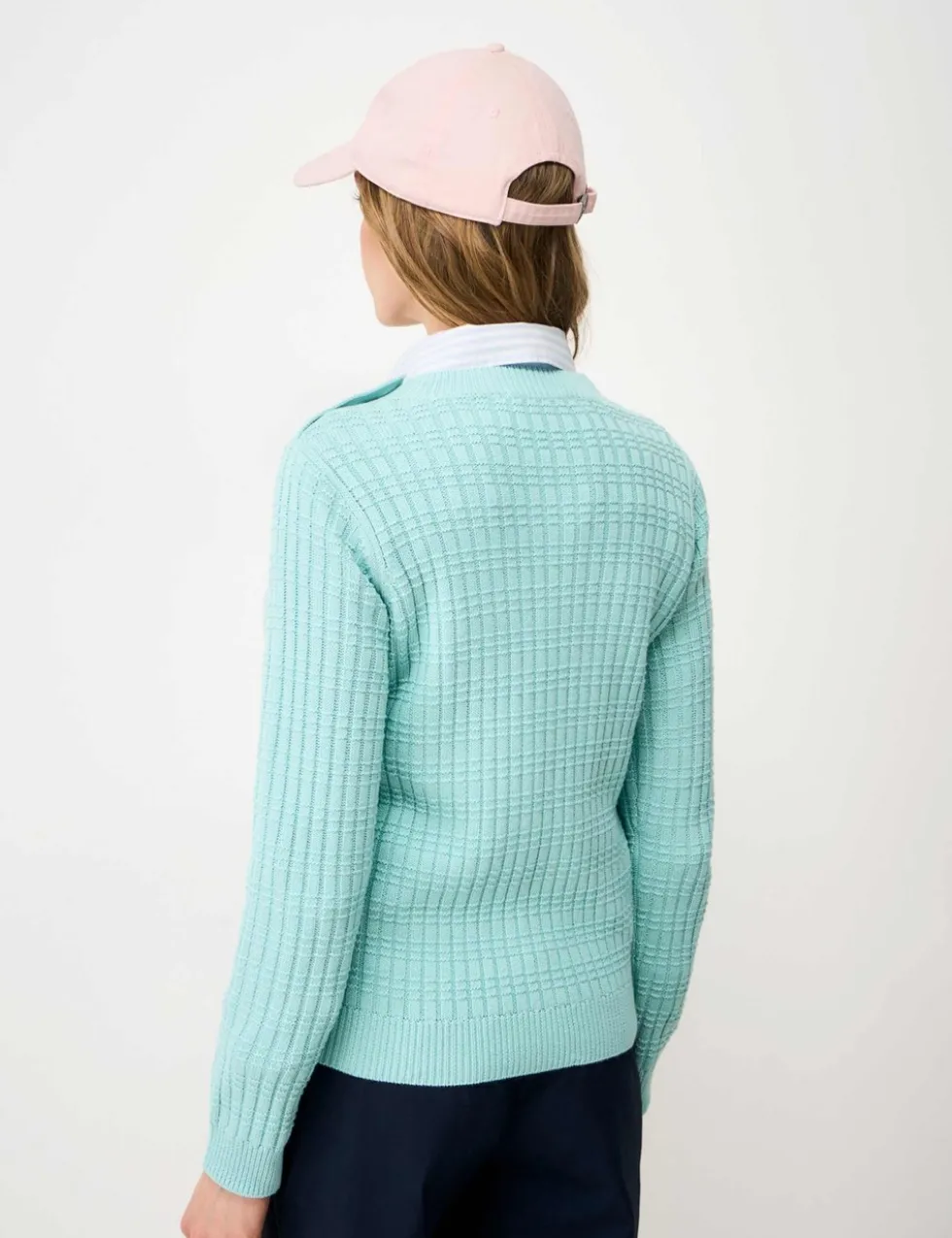 Cotton Rich Textured Button Detail Jumper
