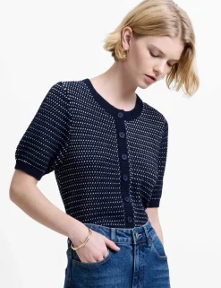 Cotton Rich Textured Cardigan