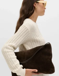 Cotton Rich Textured Crew Neck Jumper