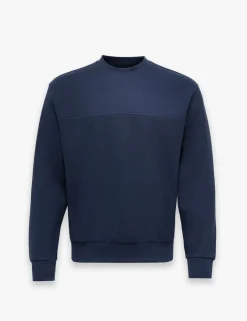 Cotton Rich Textured Crew Neck Jumper