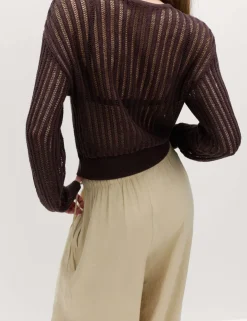 Cotton Rich Textured Crew Neck Jumper