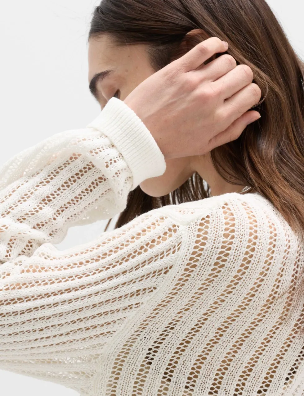 Cotton Rich Textured Crew Neck Jumper