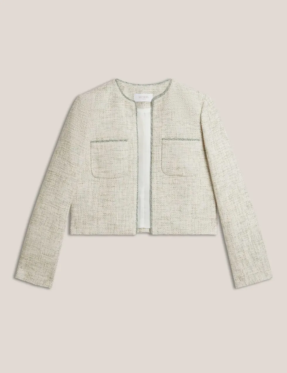 Cotton Rich Textured Cropped Jacket