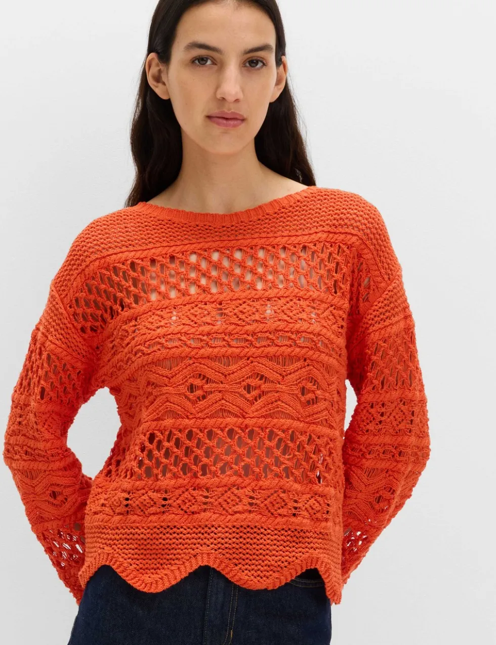 Cotton Rich Textured Cropped Jumper