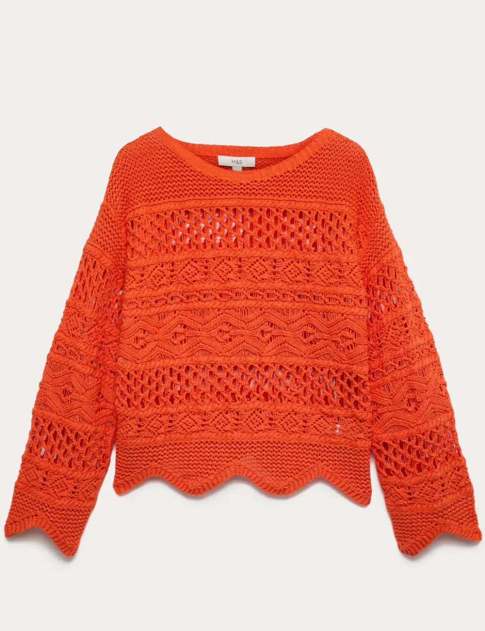 Cotton Rich Textured Cropped Jumper
