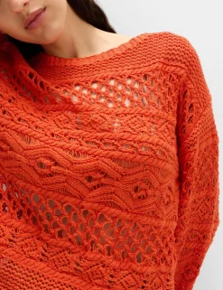 Cotton Rich Textured Cropped Jumper
