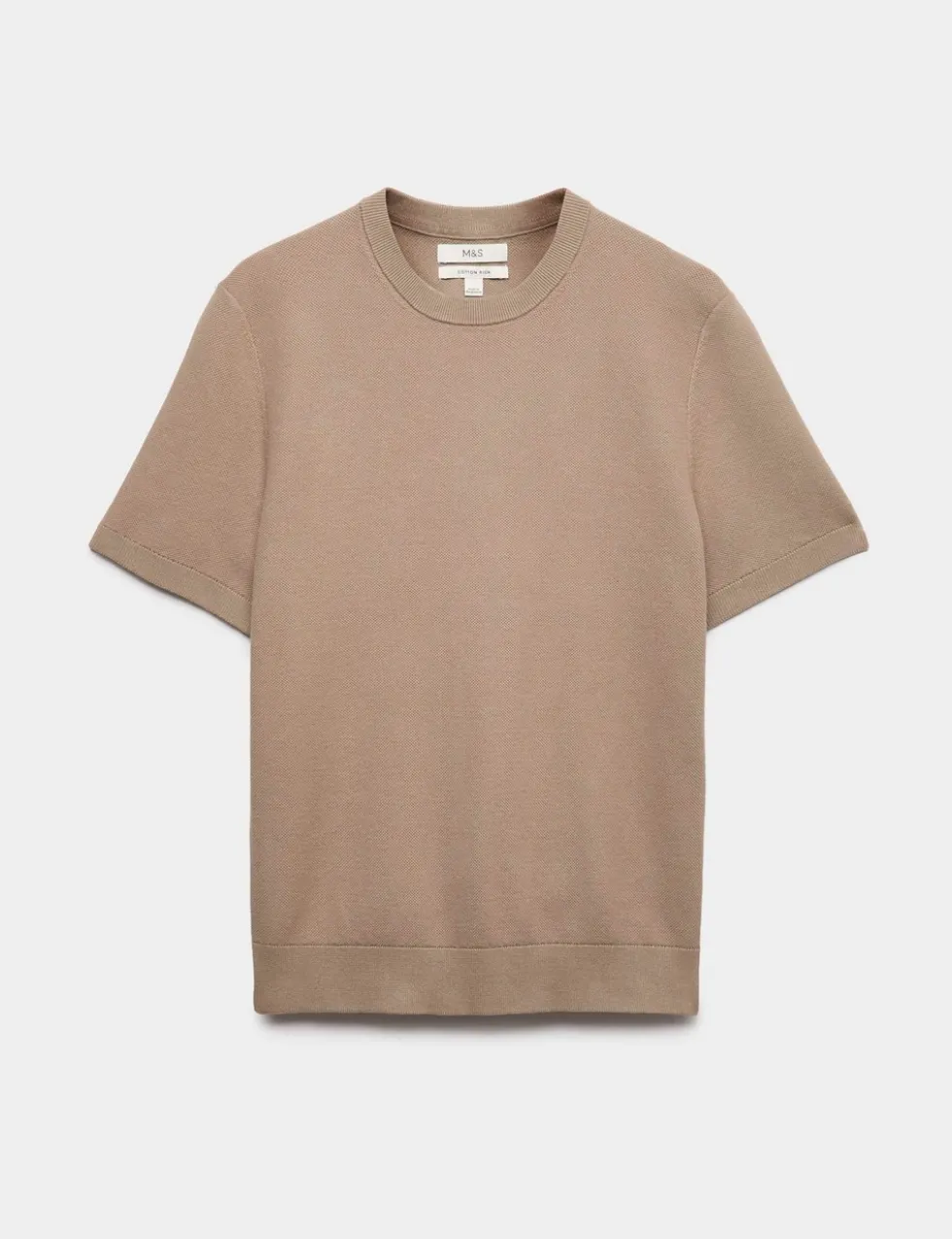Cotton Rich Textured Knitted T-Shirt