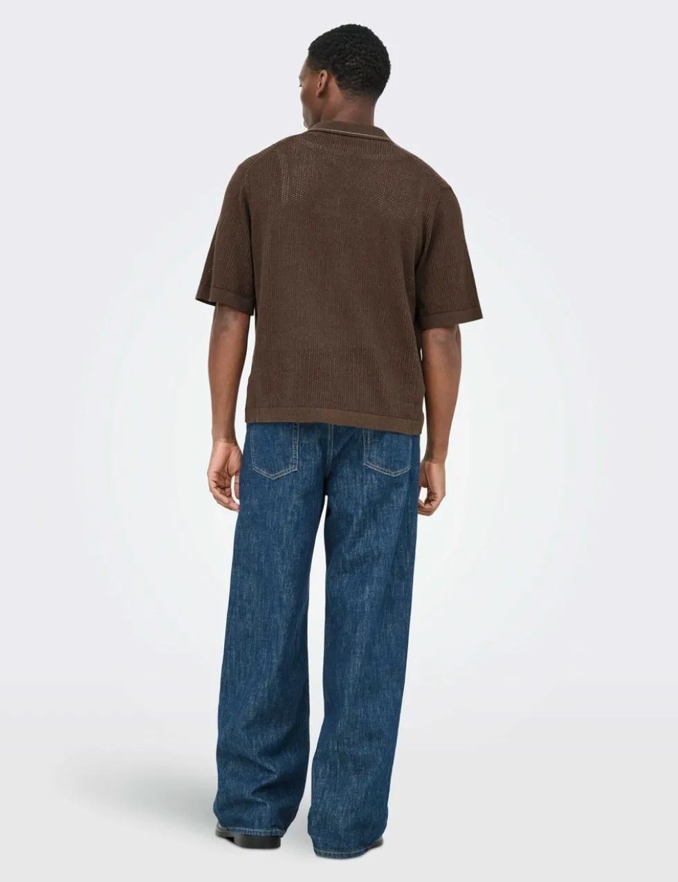 Cotton Rich Textured Knitted Polo Shirt