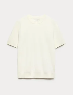 Cotton Rich Textured Knitted T-Shirt