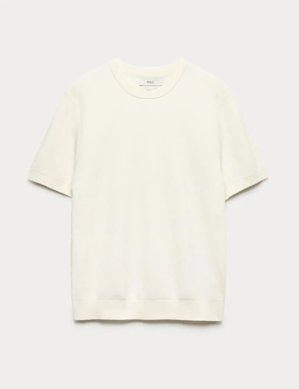 Cotton Rich Textured Knitted T-Shirt