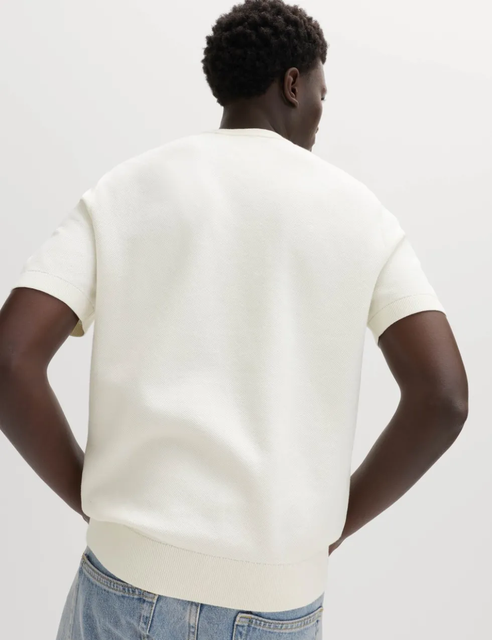 Cotton Rich Textured Knitted T-Shirt