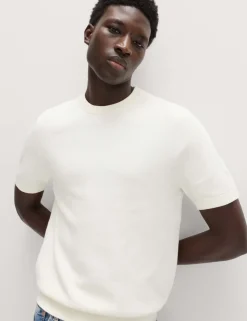 Cotton Rich Textured Knitted T-Shirt