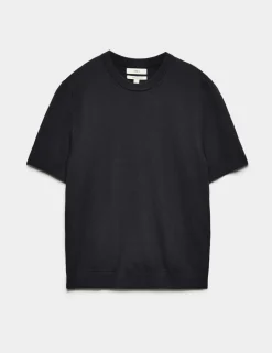 Cotton Rich Textured Knitted T-Shirt