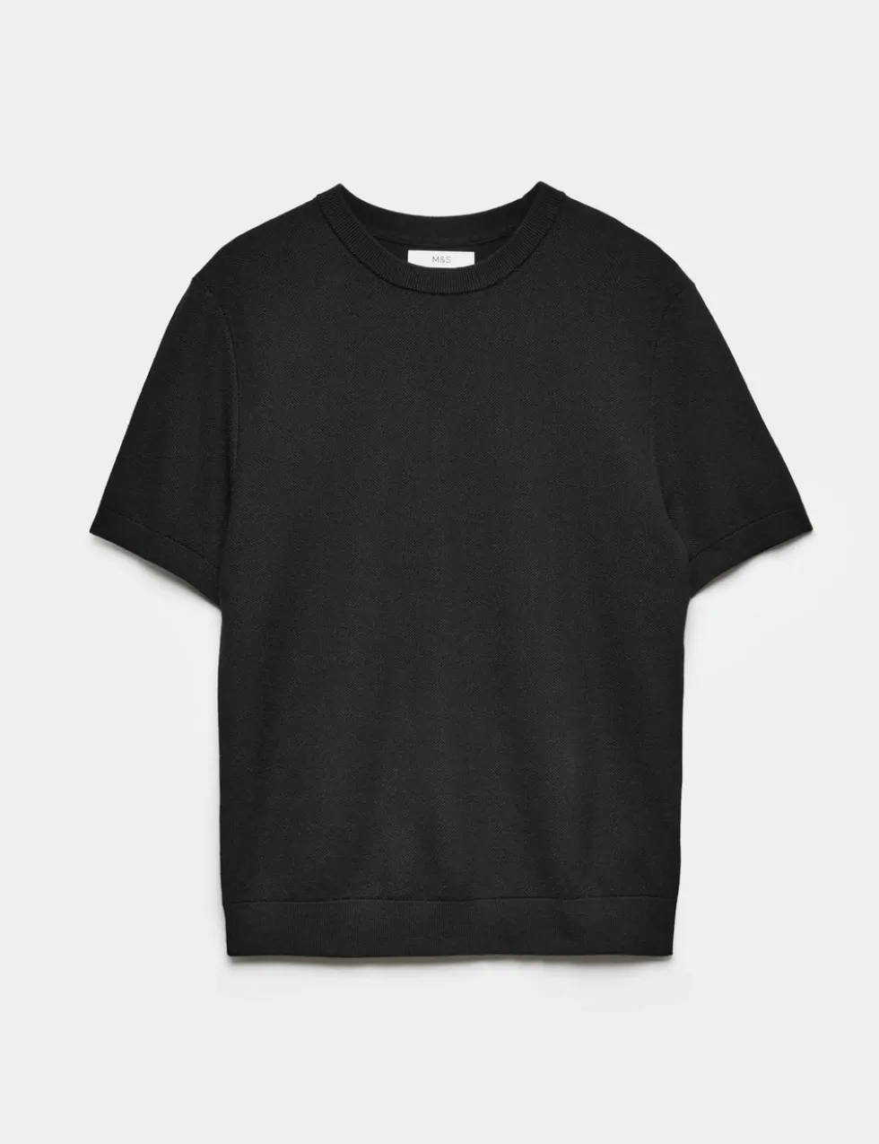 Cotton Rich Textured Knitted T-Shirt