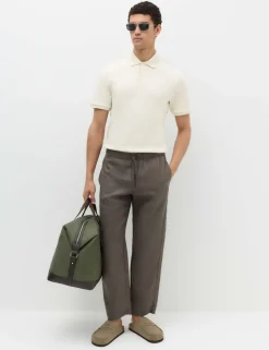 Cotton Rich Textured Knitted Polo Shirt